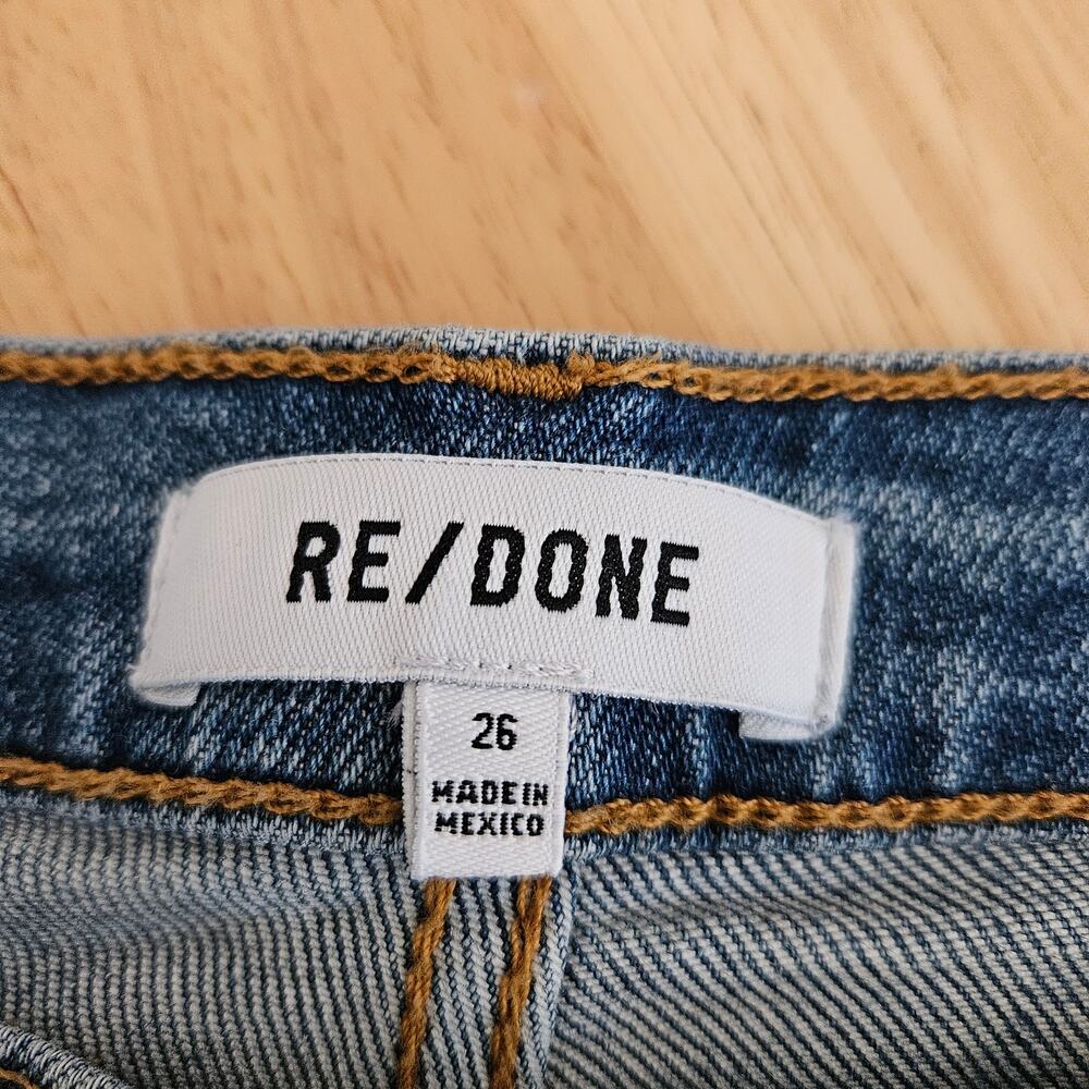 RE/DONE Originals Mid Rise Wide Leg Jeans West Coast Fade sz 26 Hemmed - Picture 6 of 12
